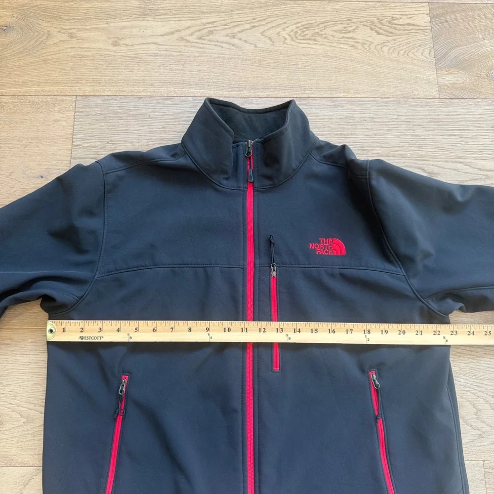 The North Face Mens Apex Bionic WindWall Softshell Jacket Black Full Zip Large